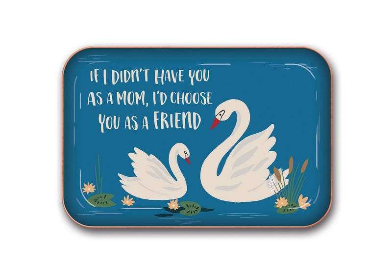 Studio Oh! Medium Metal Catchall Tray by Studio Oh! - If I Didn't Have You as a Mom - 7" x 4.75" - Dish Tray with Unique Full-Color Artwork - Holds Jewelry, Change, Paperclips & Trinkets - Image 1